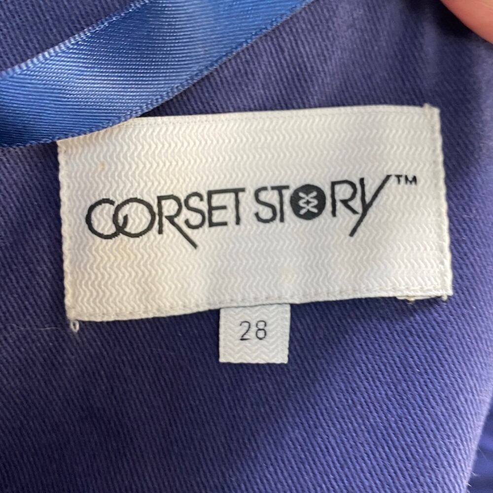 NWT Corset Story VERONICA SUMMER NAVY BRODERIE ANGLAISE COTTON CORSET DRESS US 6 - Picture 7 of 14